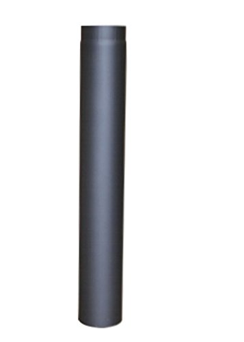 Unbekannt Ofenrohr Rauchrohr Bogen Senotherm 2 mm 150 mm schwarz gussgrau (Grau, 1.0 m) von Unbekannt