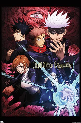 Unbekannt One Sheet English Wall Poster Jujutsu Kaisen Wandposter, Englisch, Papier, Ungerahmte Version, 22.38" x 34" von Trends International