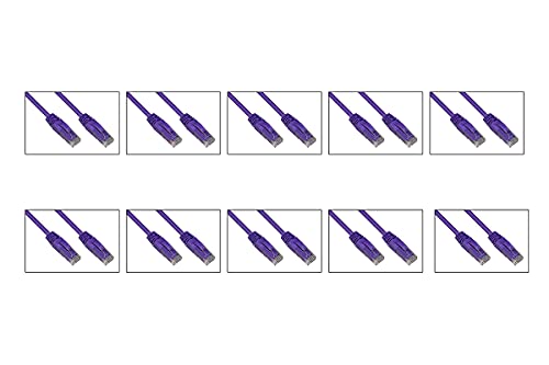 LINK Packung mit 10 Netzwerkkabel, Cat.6A, Nicht abgeschirmt, UTP, AWG24, Farbe Halogenfrei, 1 m von LINK
