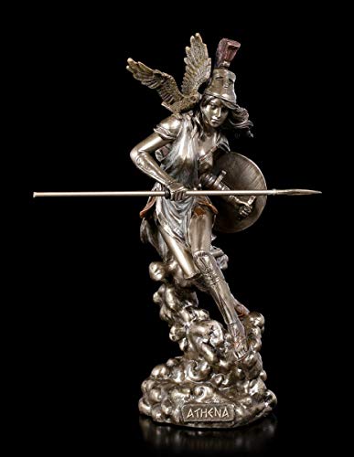 Unbekannt Pallas Athena Figur - Griechische Schutz-Göttin mit Eule | Dekofigur, Skulptur, bronziert & coloriert, Serie: Studio Collection, H 20,5 cm von Unbekannt