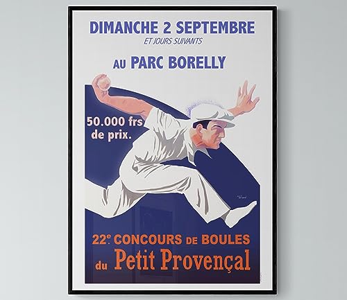 Unbekannt Pétanque Marseille Parc Borely Poster Größe 50 x 70 cm Papier 300 g digitalen Datei HD möglich (Shop: Display evintage.fr.) von Unbekannt