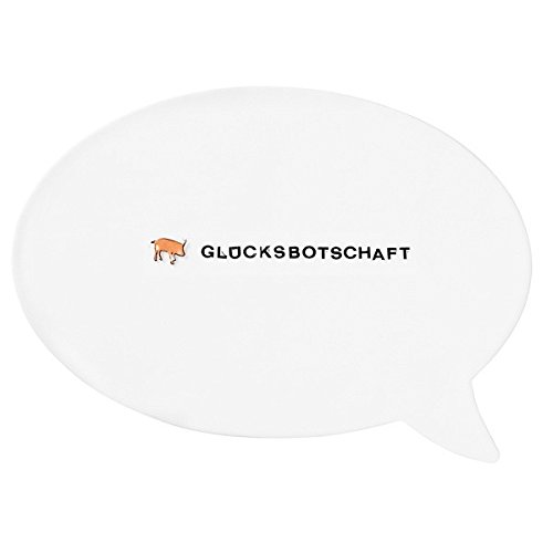 Unbekannt Porzellanbotschaften 'Glücksbotschaft' Schild Sprechblase - Räder Design von Unbekannt