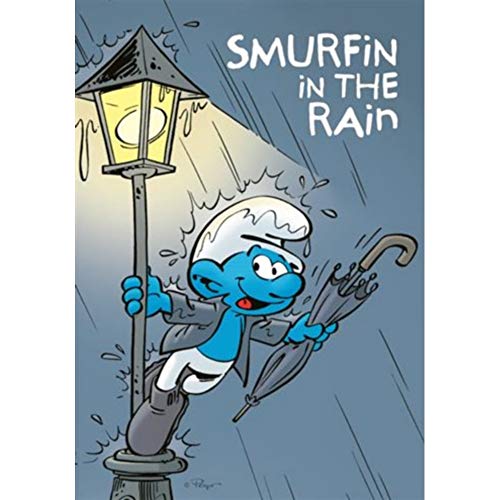 Puppy Postcard The Smurfs, Smurfin in the rain (10x15cm) von Puppy