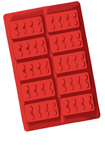 Unbekannt Pralinenform Silikon Figur Spiel Stein rot blau Backen Kuchen Kinder (rot) von Unbekannt