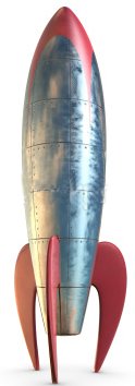 Rakete (Retro) - Miscellaneous LEBENSGROSSE PAPPFIGUREN/STEHPLATZINHABER/AUFSTELLER von Miscellaneous Lifesize Cutouts