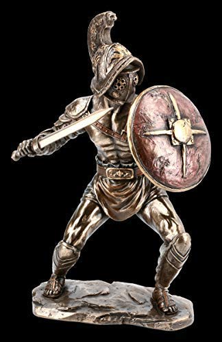 Römische Gladiator Figur - Murmillo im Kampf mit Schwert und Helm Veronese | Deko-Figur, Deko-Artikel, Skulptur, Statue, H 24,5 cm von Unbekannt