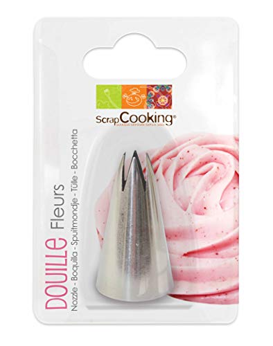 Unbekannt SCRAPCOOKING 1807-Stecknuss Blumen Edelstahl Silber 14 x 10,8 x 3,2 cm von ScrapCooking