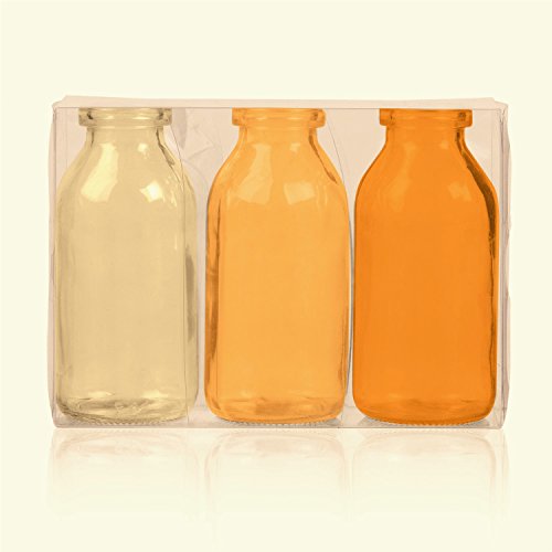 Unbekannt Sandra Rich. Glas VASE Bottle klein. 3 kleine Flaschen ca 10,5 x 5 cm. Orange - GELB. 1165-10-30 Unbekannt Sandra Rich. Glas VASE Bottle klein. 3 kleine Flaschen ca 10,5 x 5 cm. Orange - GELB. 1165-10-30 von Unbekannt