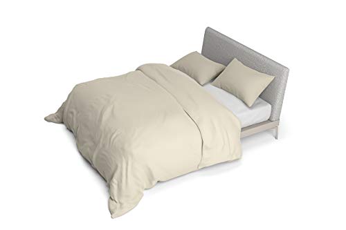 Satin Bettbezug Stripes, verfügbar in vielen, 100% Baumwolle, Creme, Doppelte von Italian Bed Linen