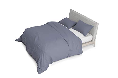 Satin Bettbezug Stripes, verfügbar in vielen, 100% Baumwolle, Lila, Doppelte von Italian Bed Linen