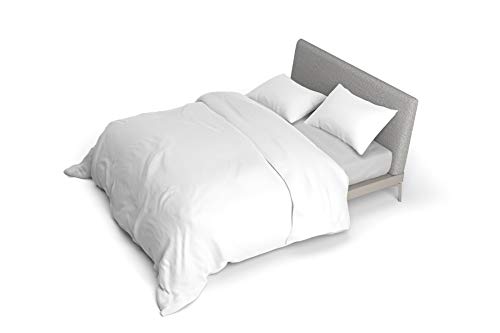 Satin Bettbezug Stripes, verfügbar in vielen, 100% Baumwolle, Weiß, Doppelte von Italian Bed Linen