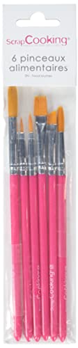 Unbekannt Scrapcooking 5170 6er-Set Lebensmittel-Pinsel Kunststoff/Aluminium/Nylon rosa 23 x 5 x 0,7 cm von ScrapCooking