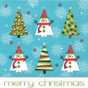 Unbekannt Servietten 20 St. 25x25cm Cocktail Merry Christmas Happy Trees von Unbekannt