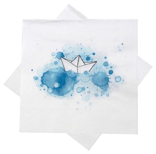 Unbekannt Servietten Schiff Boot Petrol Blau Weiß Taufe Kommunion Konfirmation Tischdeko 20 Stück Unbekannt Servietten Schiff Boot Petrol Blau Weiß Taufe Kommunion Konfirmation Tischdeko 20 Stück von Unbekannt