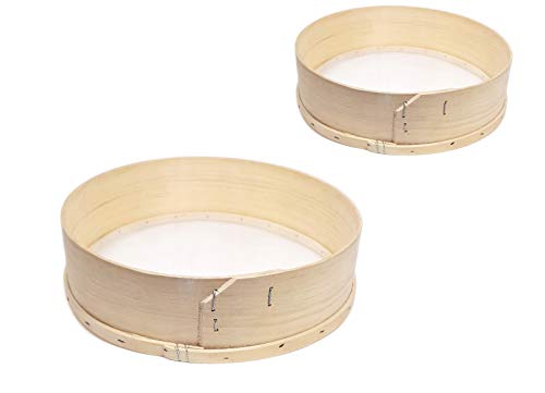 GMMH Mehlsieb Puderzuckersieb Sieb Zuckersieb Küchensieb Mehlmühle Mehl (2 Stück aus Holz) GMMH Mehlsieb Puderzuckersieb Sieb Zuckersieb Küchensieb Mehlmühle Mehl (2 Stück aus Holz) von GMMH