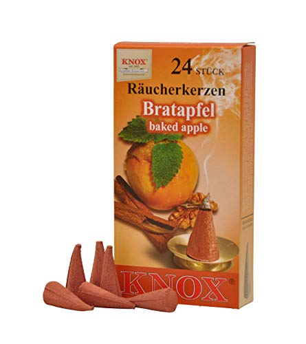 KNOX Räucherkerzen - Duft: Bratapfel - Menge: 24 Stück - Made in Germany von KNOX