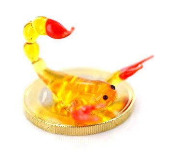 Unbekannt Skorpion Mini gelb rot - Miniatur Figur aus Glas gelber Scorpion mit roten Scheren und rotem Stachel - Glastier Glasfigur Deko Setzkasten Vitrine Unbekannt Skorpion Mini gelb rot - Miniatur Figur aus Glas gelber Scorpion mit roten Scheren und rotem Stachel - Glastier Glasfigur Deko Setzkasten Vitrine von Unbekannt
