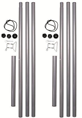 Sonnensegel Stahlmast Mast Set Segel Sonnensegelmast Sonnensegelpfosten (2X MastSet) von Unbekannt