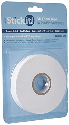 Stick it Schaumstoffklebeband, 5 m x 18 mm, Weiß Stick it Schaumstoffklebeband, 5 m x 18 mm, Weiß von STICK IT