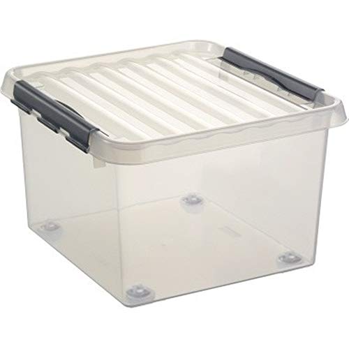 Unbekannt Sunware Aufbewahrungsbox Q-line H6163202 26l 40x40x28cm Rollen transparent von Unbekannt