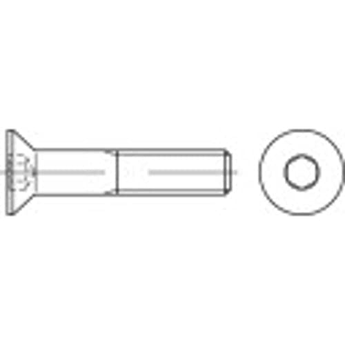 Unbekannt TOOLCRAFT 1069054 Senkschrauben M4 30 mm Innensechskant Edelstahl A2 200 St. von Unbekannt