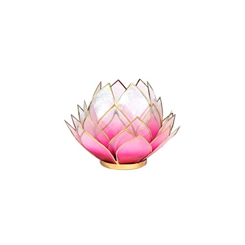 Unbekannt Teelichthalter aus Capiz-Muschel in Form Einer Blüte mit goldfarbener Einfassung mit Info und TL Unbekannt Teelichthalter aus Capiz-Muschel in Form Einer Blüte mit goldfarbener Einfassung mit Info und TL von Unbekannt