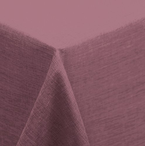 Unbekannt Tischdecke 160x160 cm eckig Struktur Leinen-Optik beschichtet Wasser und Schmutz abweisend Lotuseffekt #1177 (Flieder) von Tischdecke