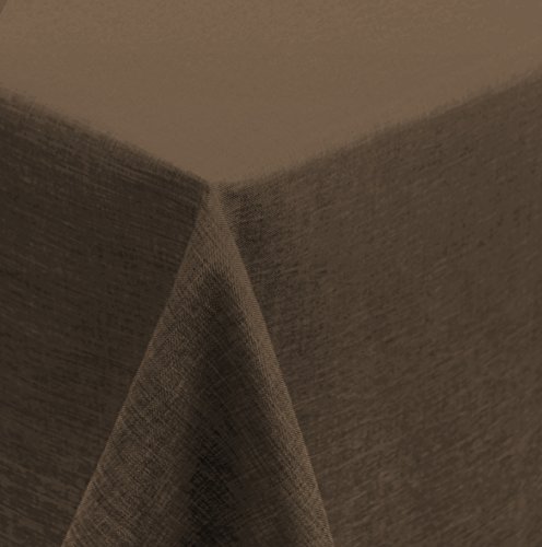Unbekannt Tischdecke 160x160 cm eckig Struktur Leinen-Optik beschichtet Wasser und Schmutz abweisend Lotuseffekt #1177 (braun) von Unbekannt