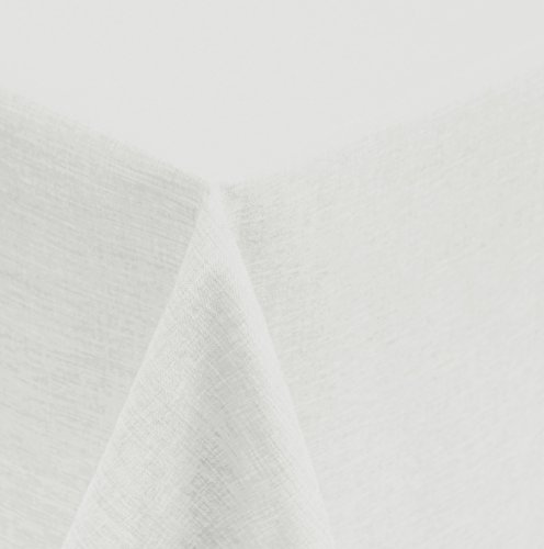Unbekannt Tischdecke 160x160 cm eckig Struktur Leinen-Optik beschichtet Wasser und Schmutz abweisend Lotuseffekt #1177 (weiß) von Unbekannt