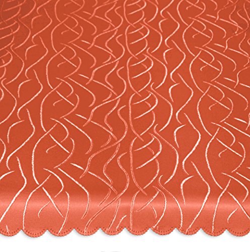 Unbekannt Tischdecke eckig 135x200 cm Struktur damast Streifen bügelfrei fleckenabweisend #1160 (Terra dunkel) von Unbekannt