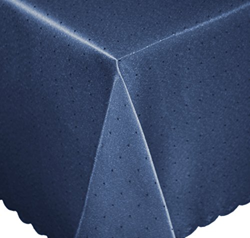 Unbekannt Tischdecke eckig 160x260 cm Phase Struktur Tafeltuch bügelfrei fleckenabweisend #1255 (dunkel blau) von Unbekannt