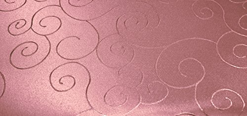 Unbekannt Tischdecke oval 130x220 cm Struktur damast Tafeltuch Circle bügelfrei fleckenabweisend #1230 (Altrosa) von Unbekannt