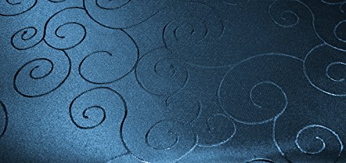 Unbekannt Tischdecke oval 130x220 cm Struktur damast Tafeltuch Circle bügelfrei fleckenabweisend #1230 (dunkelblau) von Unbekannt