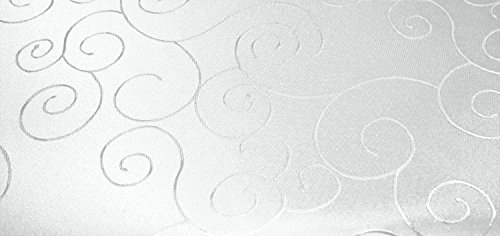 Unbekannt Tischdecke oval 130x220 cm Struktur damast Tafeltuch Circle bügelfrei fleckenabweisend #1230 (weiß) von Unbekannt