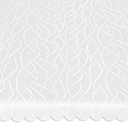 Unbekannt Tischdecke oval 130x220 cm Tafeltuch Struktur damast Streifen bügelfrei fleckenabweisend #1368 (weiß) von Unbekannt