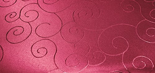 Unbekannt Tischdecke oval 160x220 cm Struktur damast Circle bügelfrei fleckenabweisend #1316 (Beere) von Unbekannt