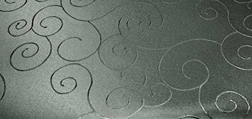 Unbekannt Tischdecke oval 160x300 cm Struktur damast Circle bügelfrei fleckenabweisend #1317 (grau) von Unbekannt