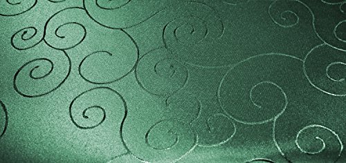 Unbekannt Tischdecke oval 160x360 cm Struktur damast Circle bügelfrei fleckenabweisend #1324 (dunkelgrün) von Unbekannt