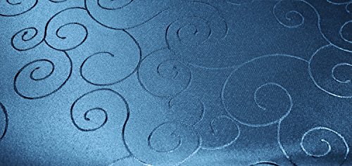 Unbekannt Tischdecke oval 160x360 cm Struktur damast Circle bügelfrei fleckenabweisend #1324 (königsblau) von Unbekannt