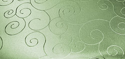 Unbekannt Tischdecke rund 180 cm Ø Struktur damast Tafeltuch Circle bügelfrei #1307 (lindgrün antik) von Unbekannt