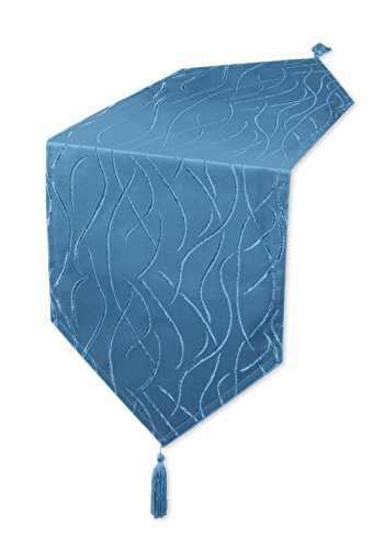 Unbekannt Tischläufer Damast Streifen Tischband Tischwäsche Mitteldecke #1144 (hellblau, ca. 30x160 cm) von Unbekannt