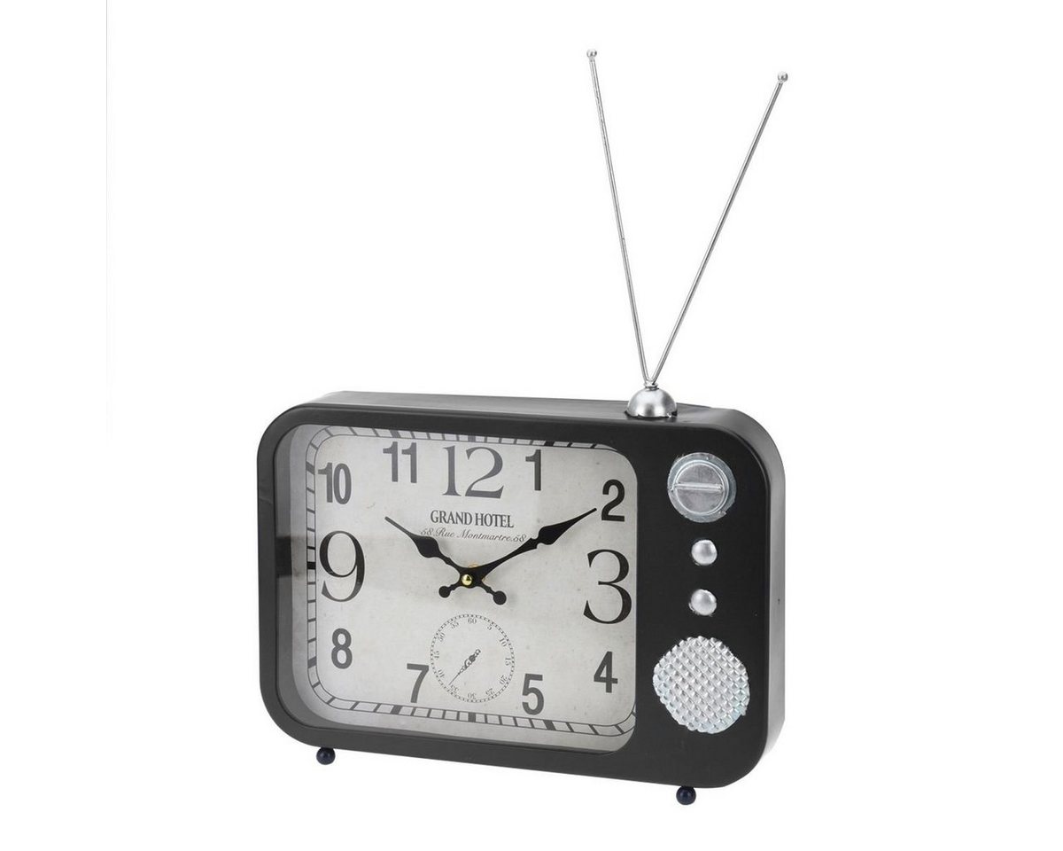 Tischuhr Wanduhr schwarz Tischuhr Radioform 23x33x5 cm Uhr Retro Radiouhr zum Aufhängen oder Stellen von OTTO