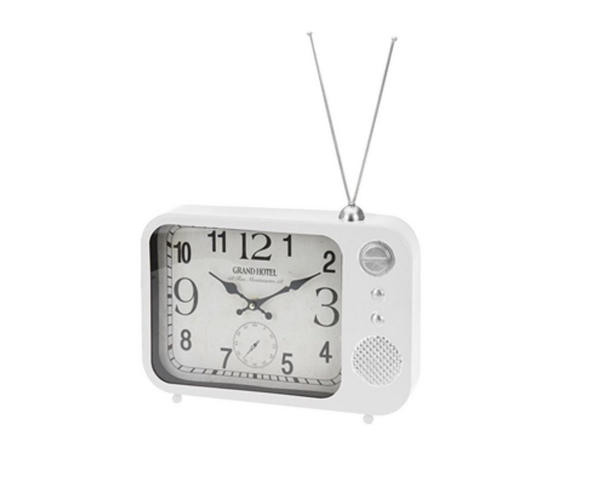 Tischuhr Wanduhr weiß Tischuhr Radioform 23x33x5cm Uhr Retro Radiouhr zum Aufhängen oder Stellen von OTTO