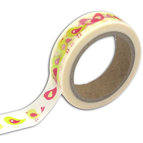 DRAEGER PARIS 1886 Toga MT133 PIOU PIOU Masking Tape Washi Tape Mehrfarbig 1,5 x 1000 x 0,1 cm von Toga