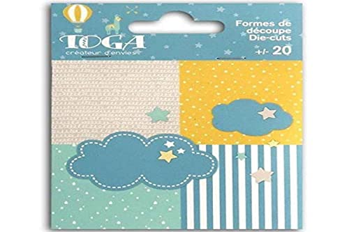 Toga Geburt, Leonard & Josephine Set aus ausgeschnittenen Formen für Dies-Cuts, mehrfarbig, 5 x 3 x 0,1 cm von Toga