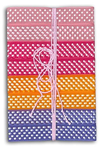 DRAEGER PARIS 1886 Packung mit 6 bedruckten Bändern, Organdi, Rosa/Orange/Violett, 1,5 x 90 x 0,1 cm von Toga