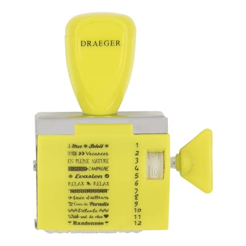 Toga TPM107 Stempel mit 12 Urlaubsausdrücken, Kunststoff, Anisgrün, 9,5 x 14,5 x 3 cm von Toga