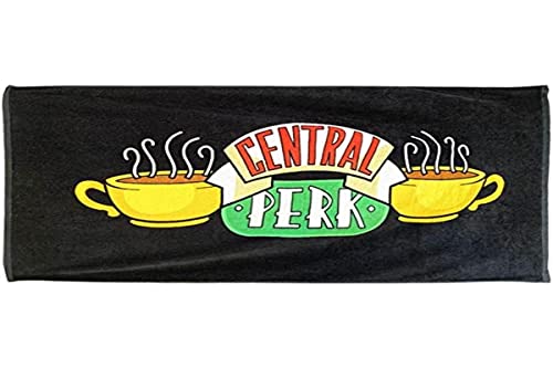Unbekannt Towel Official Central Perk Logo Handtuch 75 cm x 150 cm 100% Offizielles Friends Merchandise, Baumwolle, Schwarz, 75x150cm von Groovy