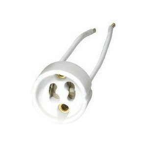 Unbekannt Transmedia Sockel GU10 für Halogenleuchte, Keramik, 230 V, Maximalleistung 75 W, 10-cm-Kabel mit Anschlusspunkten 20 Stück von Unbekannt
