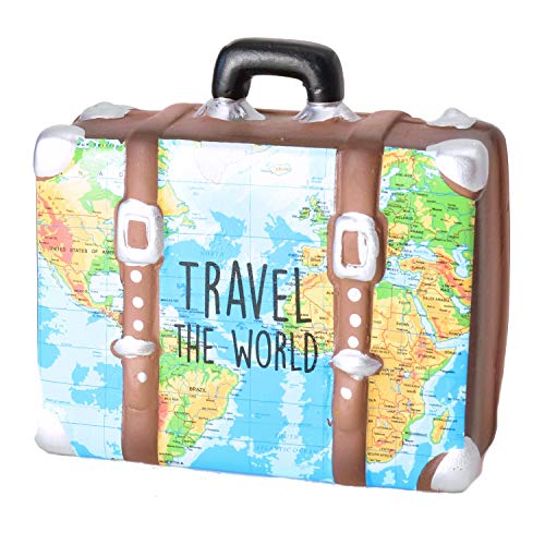 Travel The World Koffer Spardose in bunt-braun - Sparschwein Sparbüchse von Unbekannt